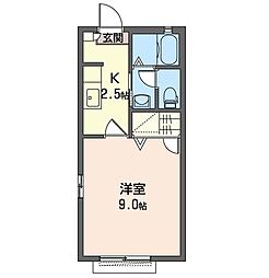 ブライトン6 1Kの間取図画像