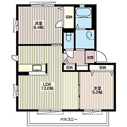 ベイサージュ3 2LDKの間取図画像