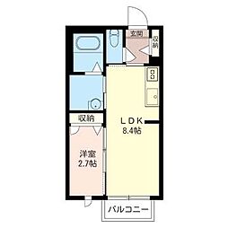 サンビッグ三鷹台 1LDKの間取図画像