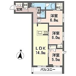 ウインド　シュピール 4階3LDKの間取り