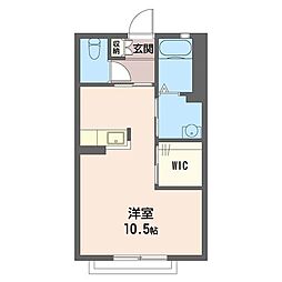 インペリアル朝倉 ワンルームの間取図画像