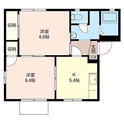 ラフォーレ福居2B 2Kの間取図画像