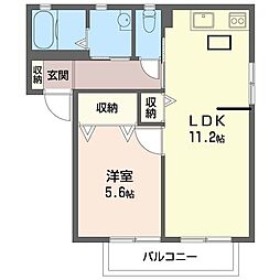 グランシードE6 1LDKの間取図画像