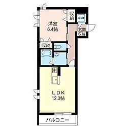 ガーデンテラス 1LDKの間取図画像