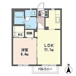 ベルデュール3 1LDKの間取図画像