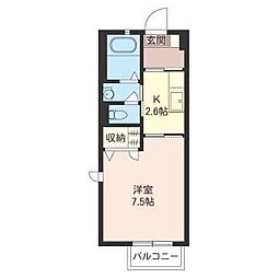 Ｉｎｆｉｎｉ 1階1Kの間取り