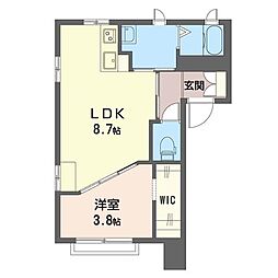 サンライズ 1LDKの間取図画像