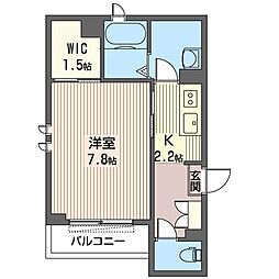 AX 1Kの間取図画像