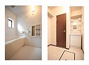 【Ｂａｔｈｒｏｏｍ】シャワータイム・バスタイム忙しい日々の中でのリラックスタイムにゆったりとご利用下さい【Ｓａｎｉｔａｒｙ】洗髪洗面化粧台は、楽な姿勢でシャンプーやハンドシャワーでお掃除も簡単です。