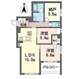 間取図画像 2SLDK