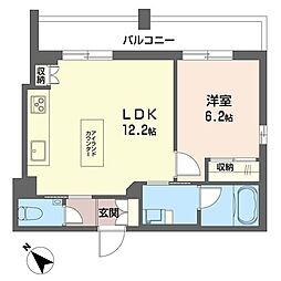 アトリエール西新宿 4階1LDKの間取り