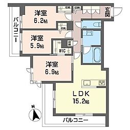 シャーメゾン北砂 3LDKの間取図画像