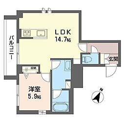 ボン リジエール 1LDKの間取図画像
