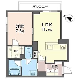 アミコートエムケー 1LDKの間取図画像
