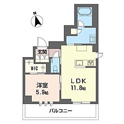 リラフォート 1LDKの間取図画像