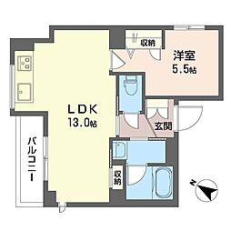 マイレジデンス参宮橋 1LDKの間取図画像