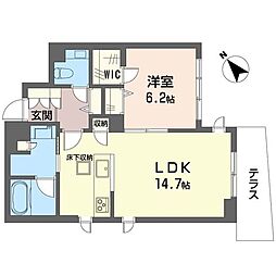 アミコート東山 1LDKの間取図画像