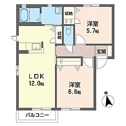 間取図画像 2LDK
