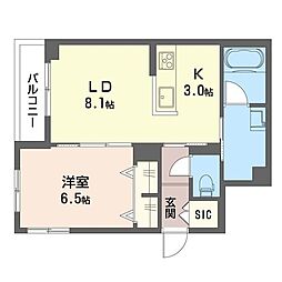 フェリーチェSAMUKAWA 1LDKの間取図画像