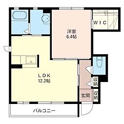 ルミエール湘南台 1LDKの間取図画像