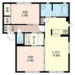 アコルデ 2LDKの間取図画像