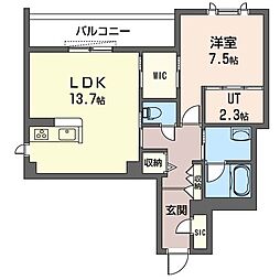 アンビシア 1LDKの間取図画像