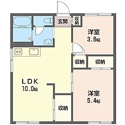ふじみ野ハイツ 2LDKの間取図画像