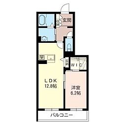 GreenScent舞 1LDKの間取図画像