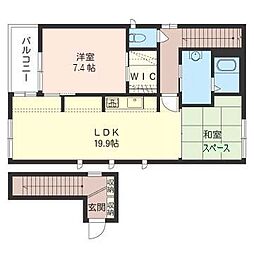 フォレストスクエア 1LDKの間取図画像