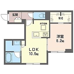 エクセレントラロ 1LDKの間取図画像