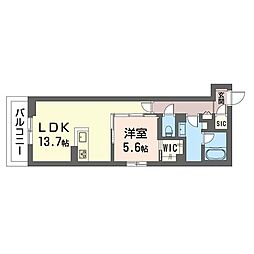 エクセレントラロ 1LDKの間取図画像