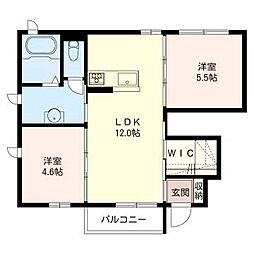 ヴィラージュジョイアA 2LDKの間取図画像