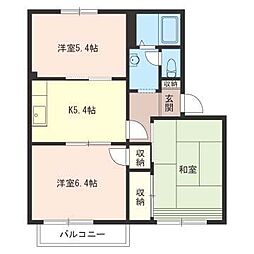 ポレールM 3Kの間取図画像