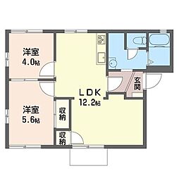 ファミールA 2LDKの間取図画像