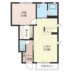 グランドハーベスト 1LDKの間取図画像
