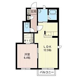カーサ・サマルマ 1LDKの間取図画像