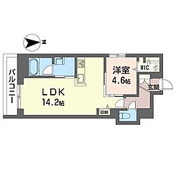 アーバンフォレスト 1LDKの間取図画像