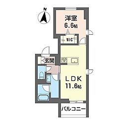 リニエール北浦和 1LDKの間取図画像