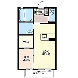 サンシャインヒルズ 1LDKの間取図画像