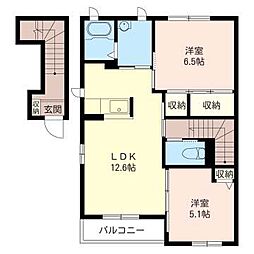 シャーメゾン・K 2LDKの間取図画像