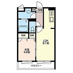 ドリーミオ大塚A 1LDKの間取図画像