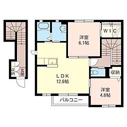 シャーメゾンK 2LDKの間取図画像