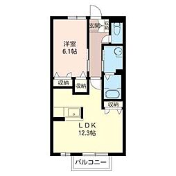 シャーメゾン・MS 1LDKの間取図画像