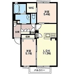 ル・フェブリラ 2LDKの間取図画像
