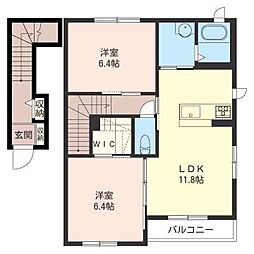 サニーホームズB 2LDKの間取図画像