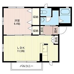フィールド1 1LDKの間取図画像