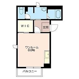 ドミール久松 ワンルームの間取図画像