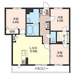 モンテつくば 3LDKの間取図画像