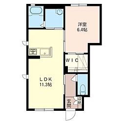 グランレーヴ1 1LDKの間取図画像