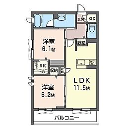 間取図画像 2LDK